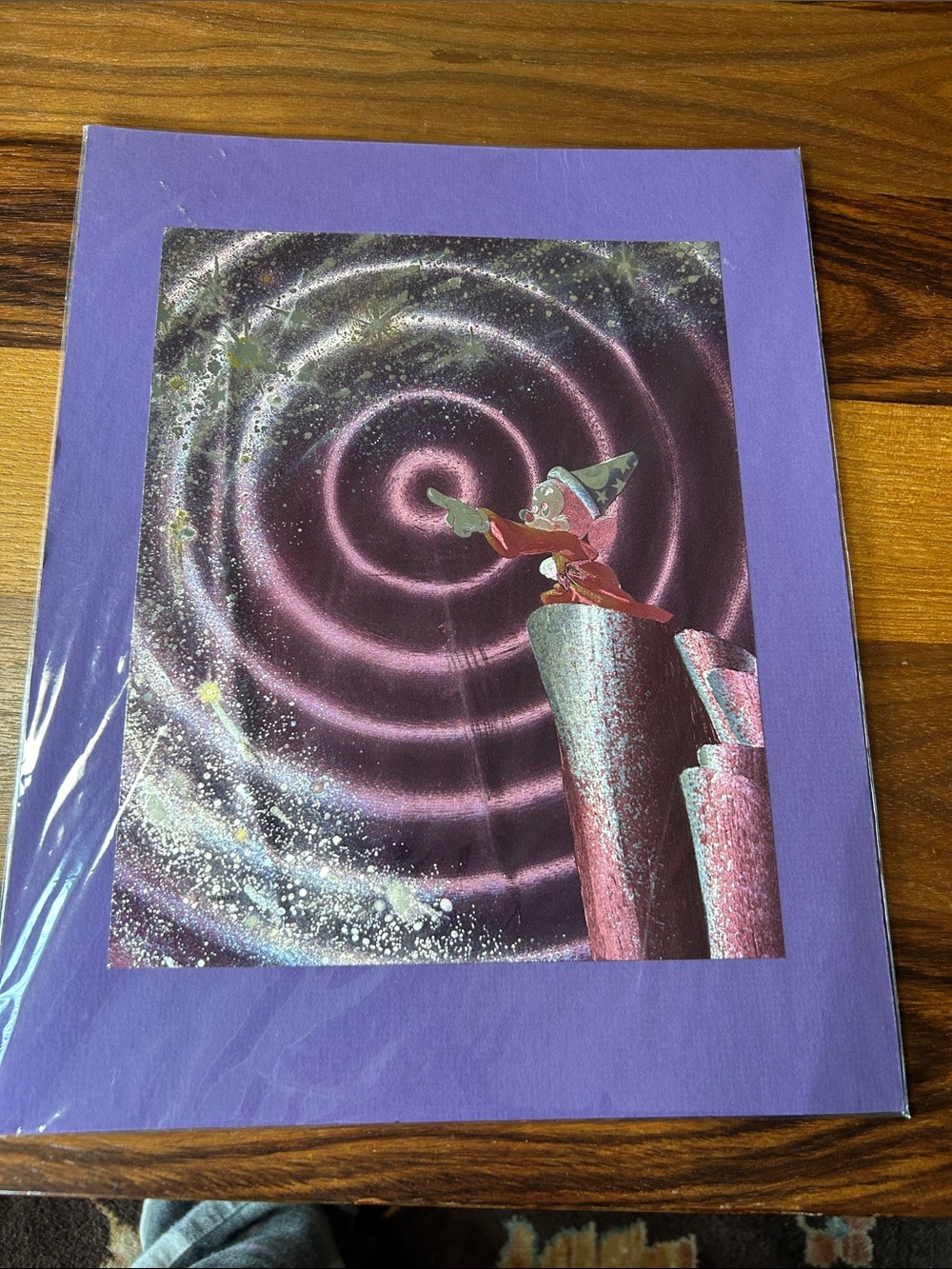 Vintage Disney Fantasia Sorcerer Mickey Holographic Foil Art Print
